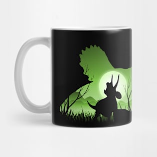 Triceratops Sunset silhouette Mug